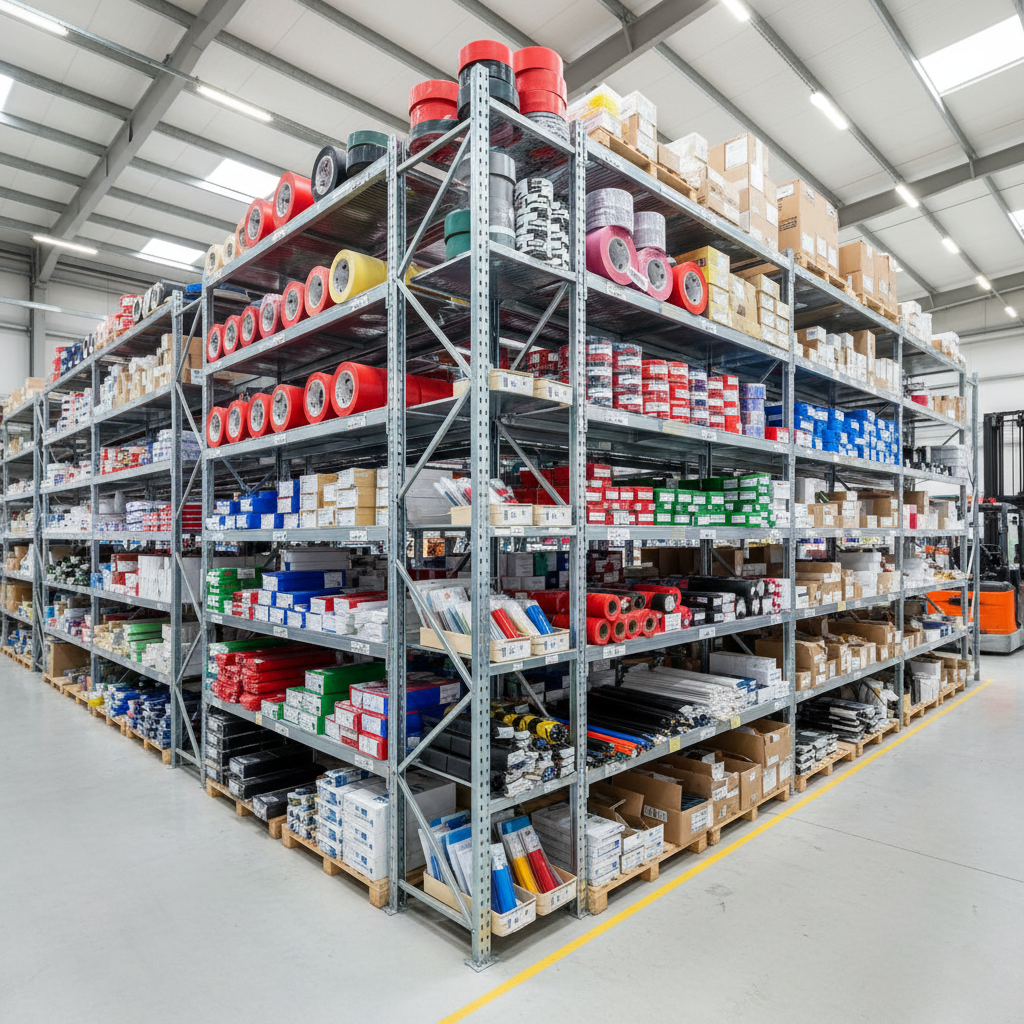 Almacén de Materiales técnicos profesionales GTKWEX en Igualada con stock de cintas industriales.