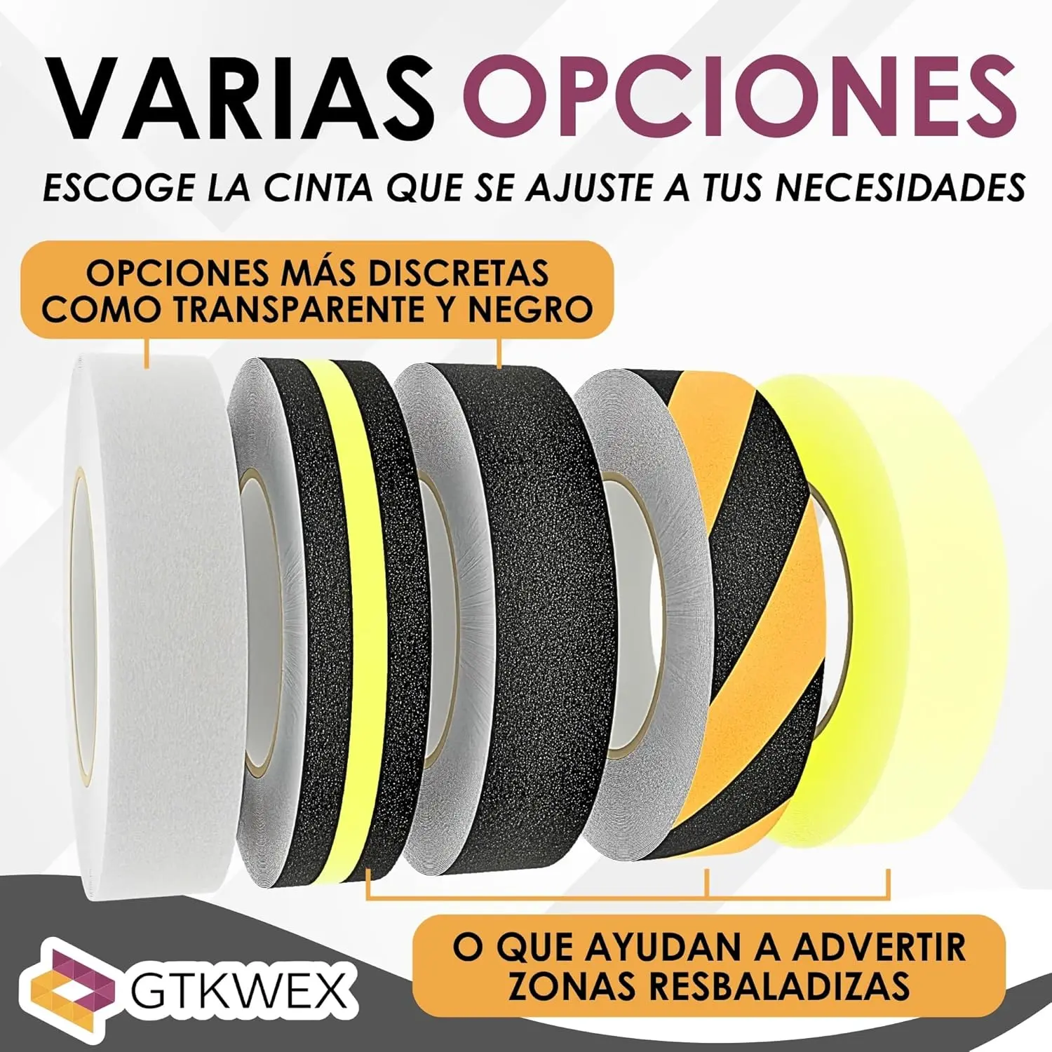 Cinta Antideslizante para Escaleras | Rollo de 10 Metros Técnico - Imagen 5