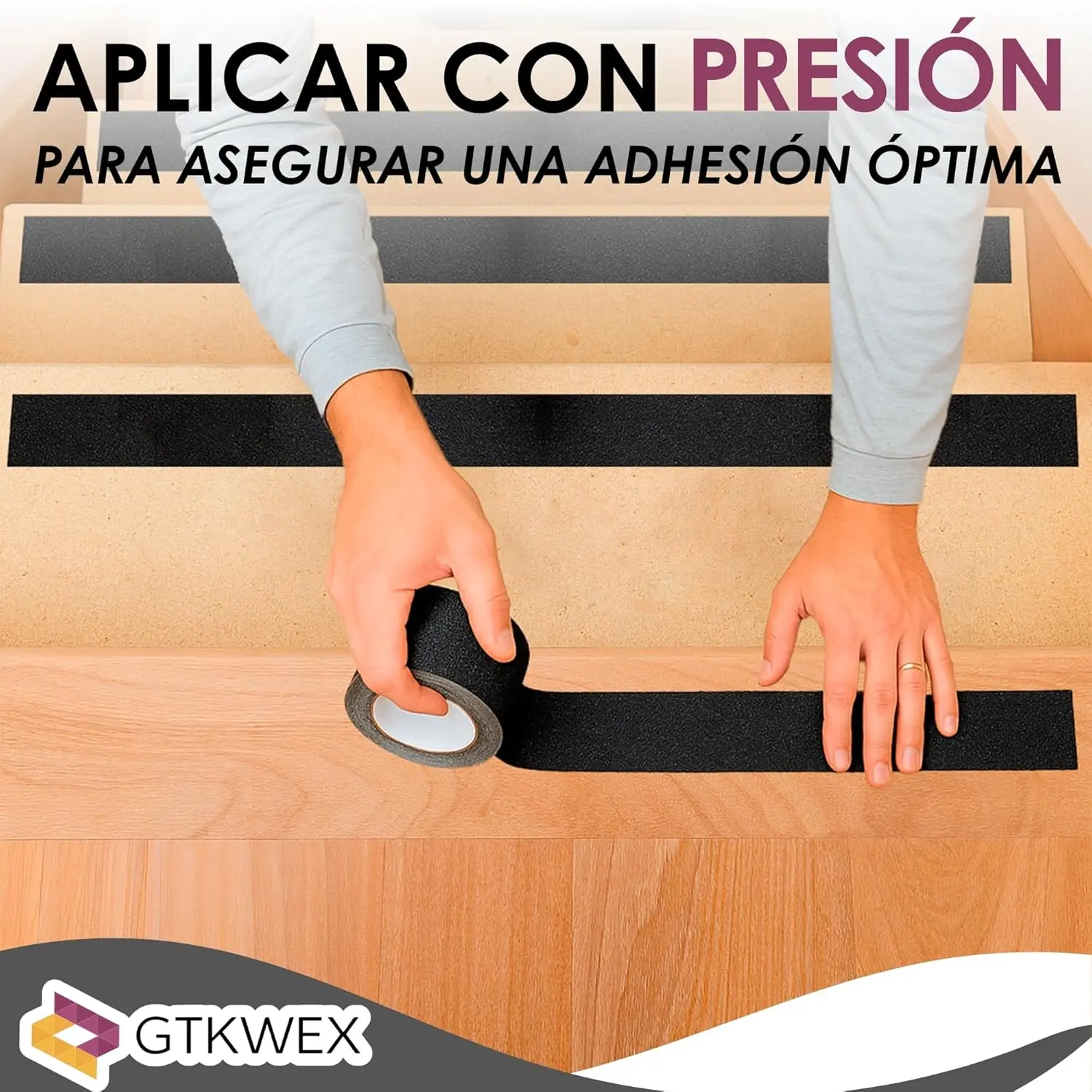 Cinta Antideslizante para Escaleras | Rollo de 10 Metros Técnico - Imagen 6